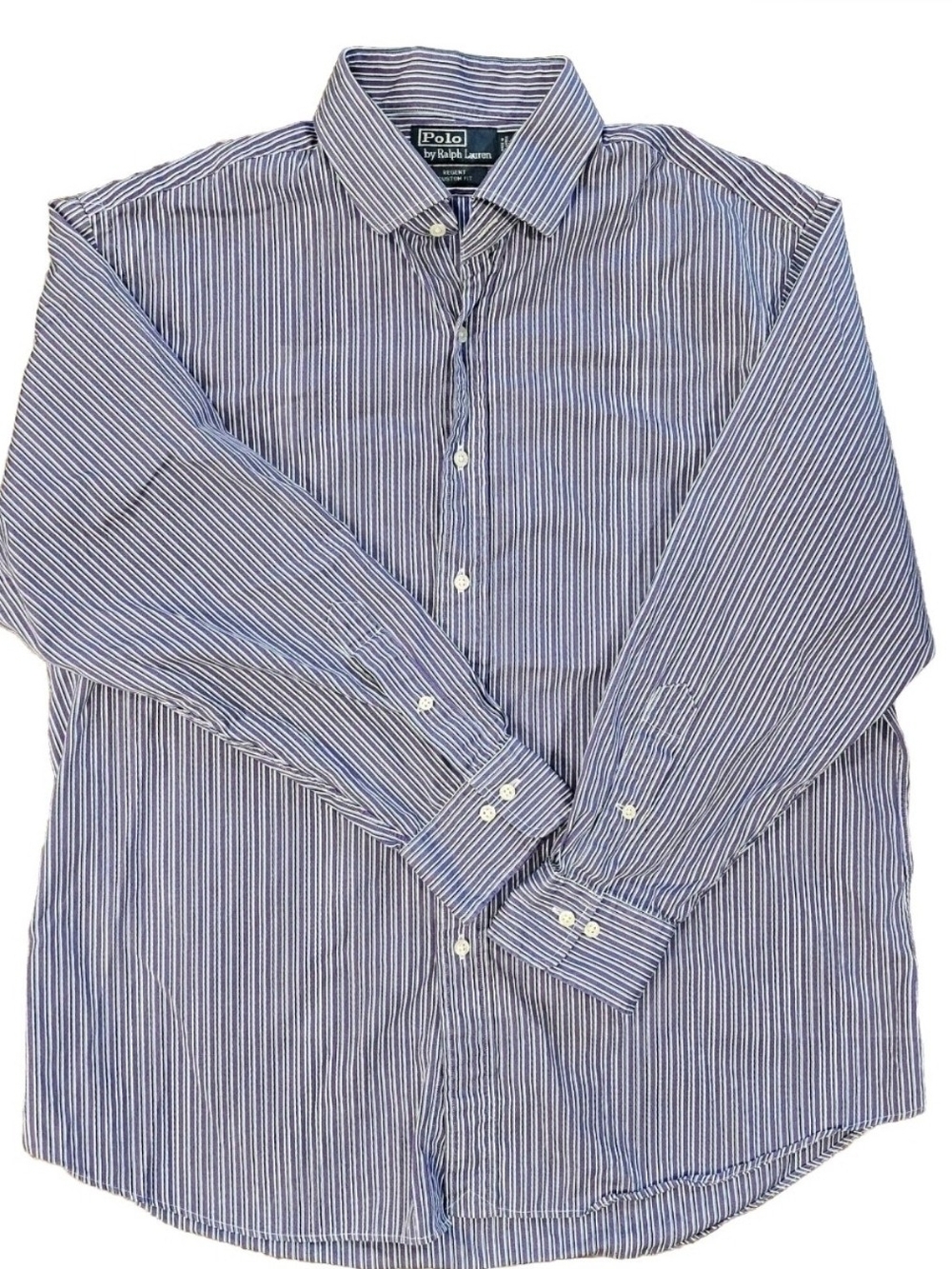 Polo by Ralph Lauren Blue Striped Cotton Button-Down Shirt